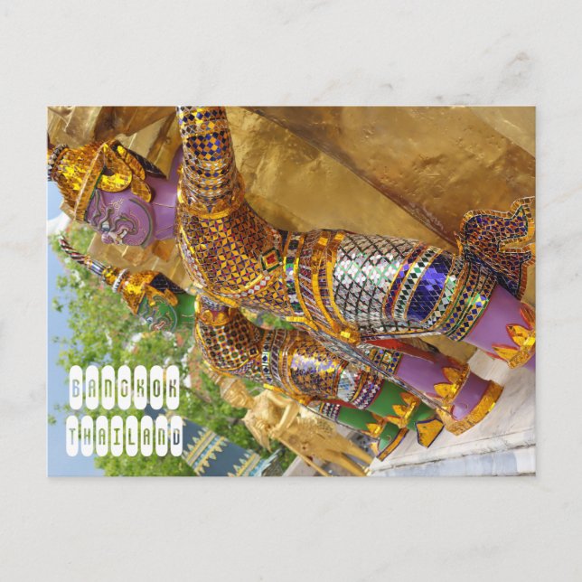 The Temple of the Emerald Buddha in Bangkok Holiday Postcard (Front)