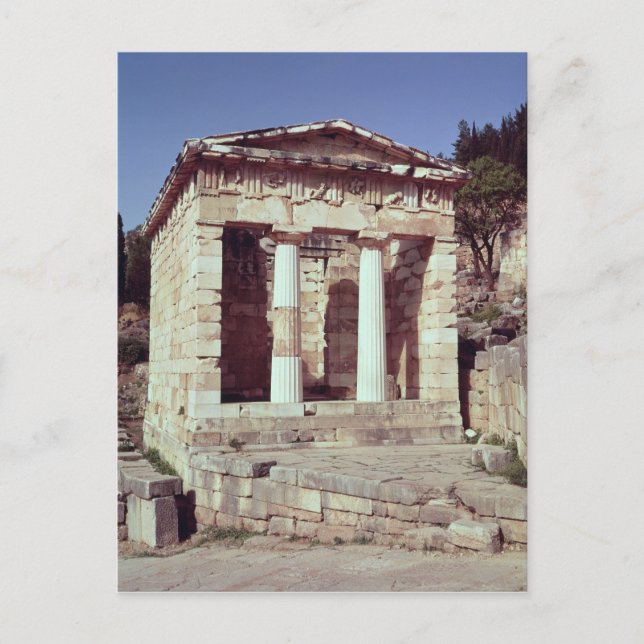 The Temple of the Treasures of the Athenians Postcard (Front)