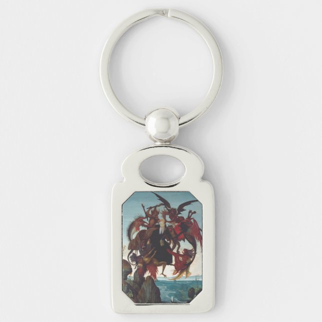 The Temptation of Saint Anthony by Michelangelo Key Ring (Front)