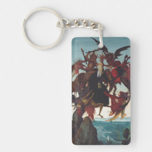 The Temptation of Saint Anthony by Michelangelo Key Ring