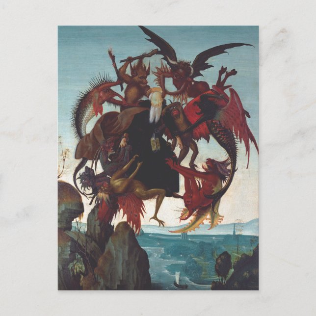 The Temptation of Saint Anthony by Michelangelo Postcard (Front)