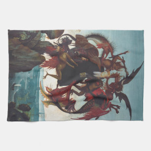 The Temptation of Saint Anthony by Michelangelo Tea Towel
