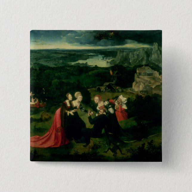 The Temptation of St. Anthony 15 Cm Square Badge (Front)