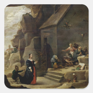 The Temptation of St. Anthony 2 Square Sticker