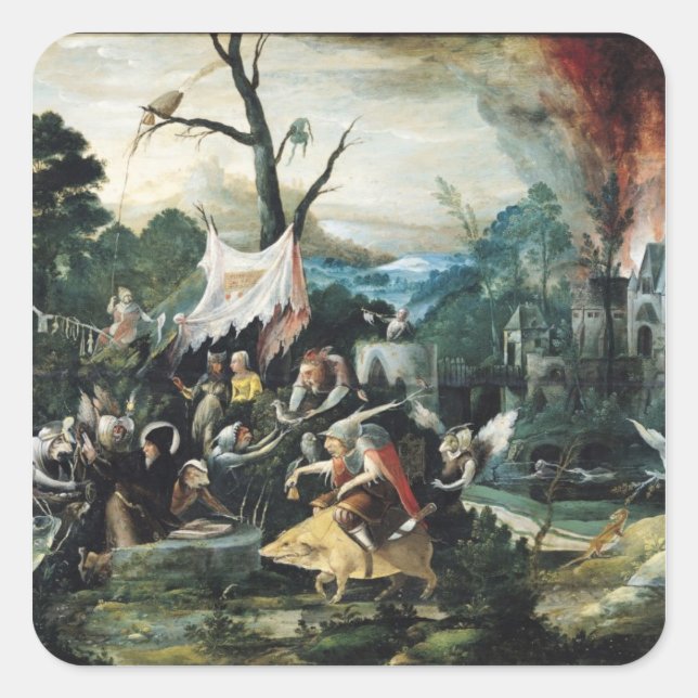 The Temptation of St. Anthony 2 Square Sticker (Front)