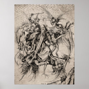 The Temptation of St Anthony by Martin Schongauer Poster