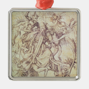 The Temptation of St. Anthony (engraving) Metal Tree Decoration