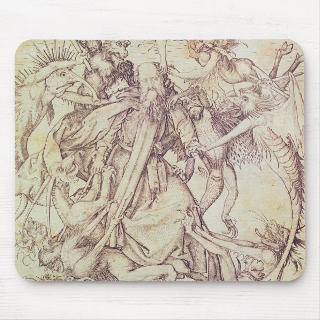 The Temptation of St. Anthony (engraving) Mouse Mat (Front)