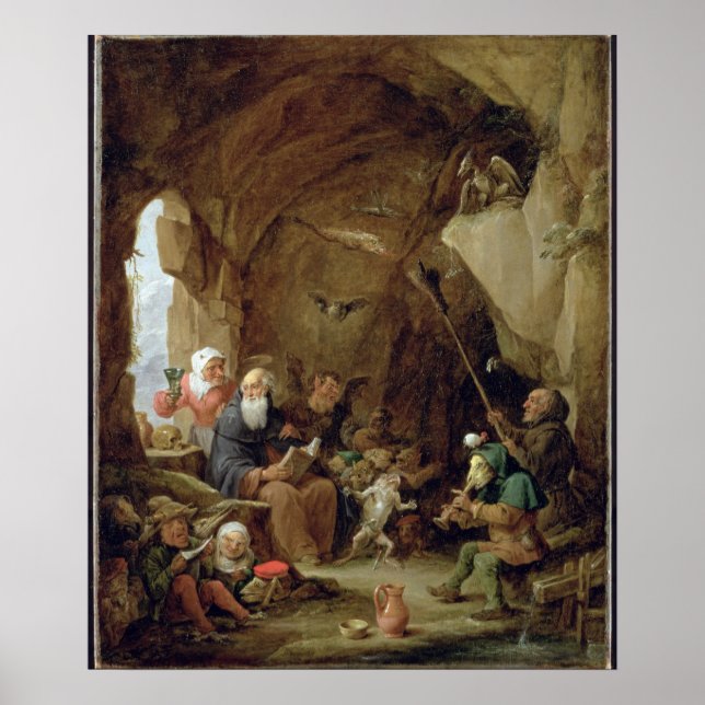 The Temptation of St. Anthony in a Rocky Cavern Poster (Front)