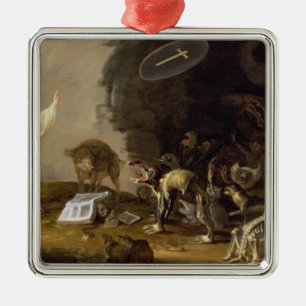 The Temptation of St. Anthony (panel) Metal Tree Decoration