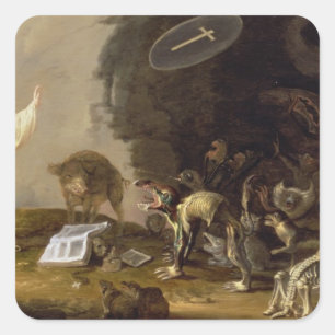 The Temptation of St. Anthony (panel) Square Sticker