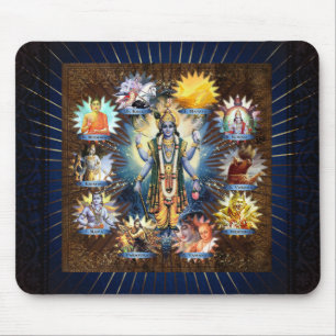 The Ten Avatars Of Vishnu - Mousepad