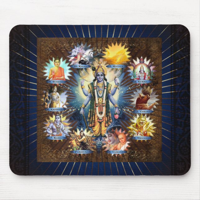 The Ten Avatars Of Vishnu - Mousepad (Front)