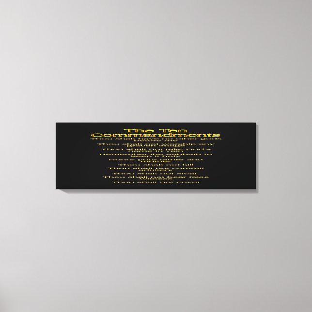 The Ten Commandments 01 Canvas Print (Front)