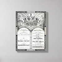 The Ten Commandments 1876 Vintage Poster Restored