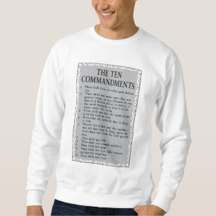 The Ten Commandments Bible Men's Sweatshirt