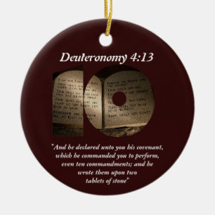 The Ten Commandments Ceramic Tree Decoration