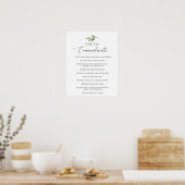The Ten Commandments Christian Bible Verse Church Poster (Kitchen)