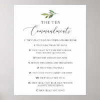 The Ten Commandments Christian Bible Verse Church