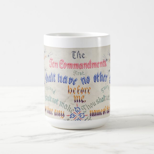 The Ten Commandments Coffee Mug (Center)