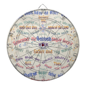 The Ten Commandments Dartboard