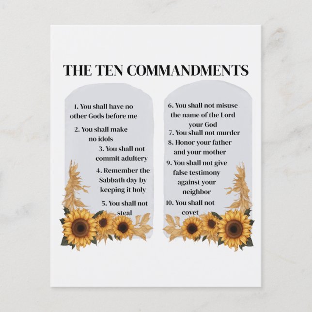The Ten Commandments Flyer (Front)