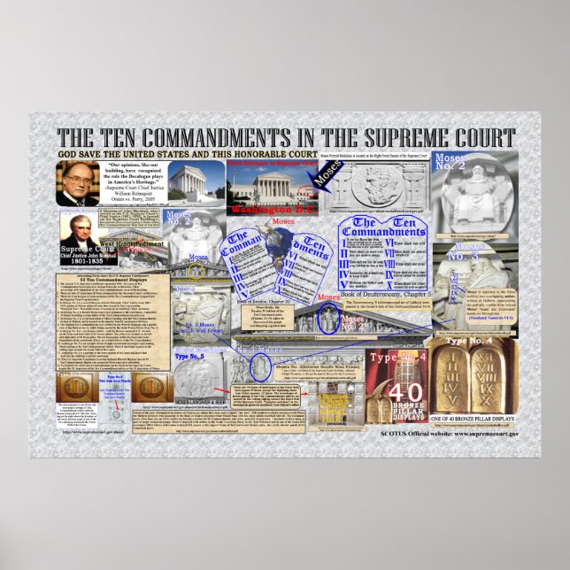 The Ten Commandments in the Supreme Court Poster (Front)