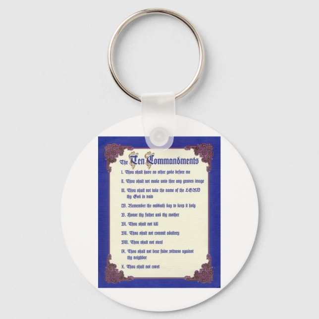 THE TEN COMMANDMENTS KEY RING (Front)