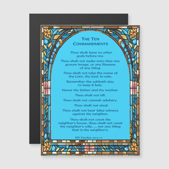 The Ten Commandments Magnet (Front/Back)