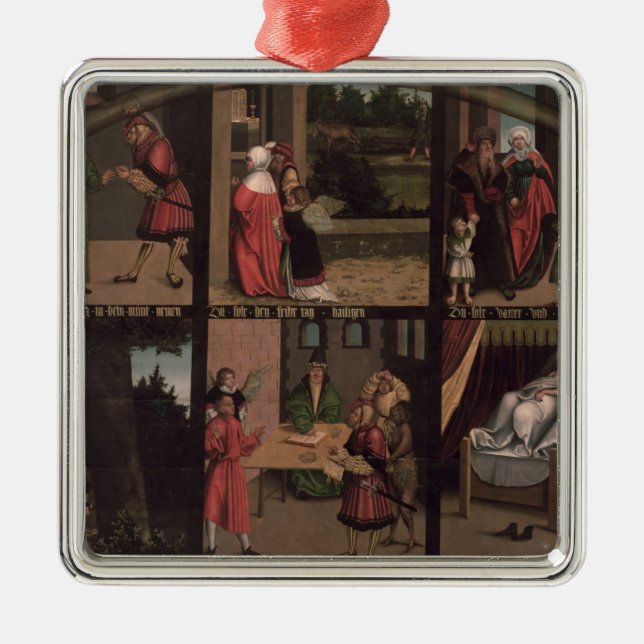 The Ten Commandments Metal Tree Decoration (Front)