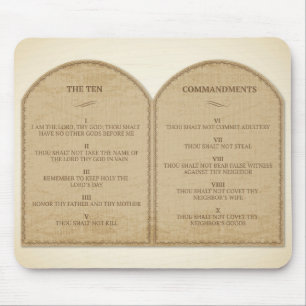 The Ten Commandments Mouse Mat