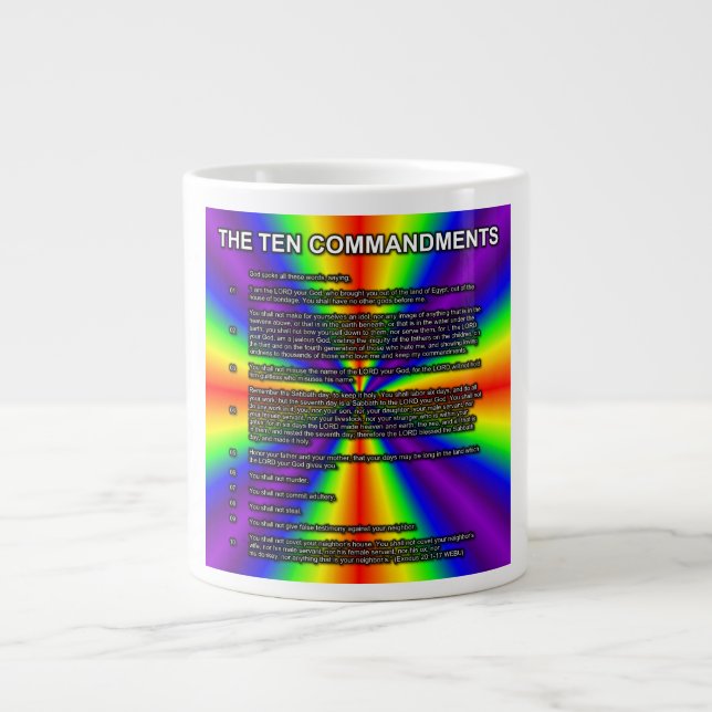 The Ten Commandments Mug (Front)