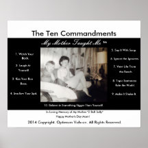 The Ten Commandments My Mother Taught Me