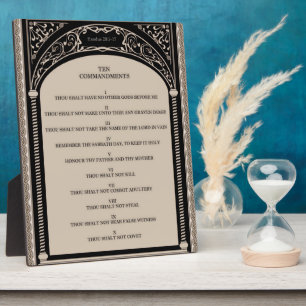 The Ten Commandments Plaque