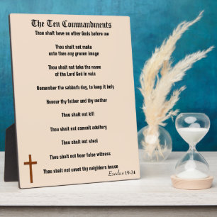 THE TEN COMMANDMENTS  PLAQUE