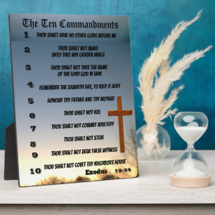 THE TEN COMMANDMENTS  PLAQUE