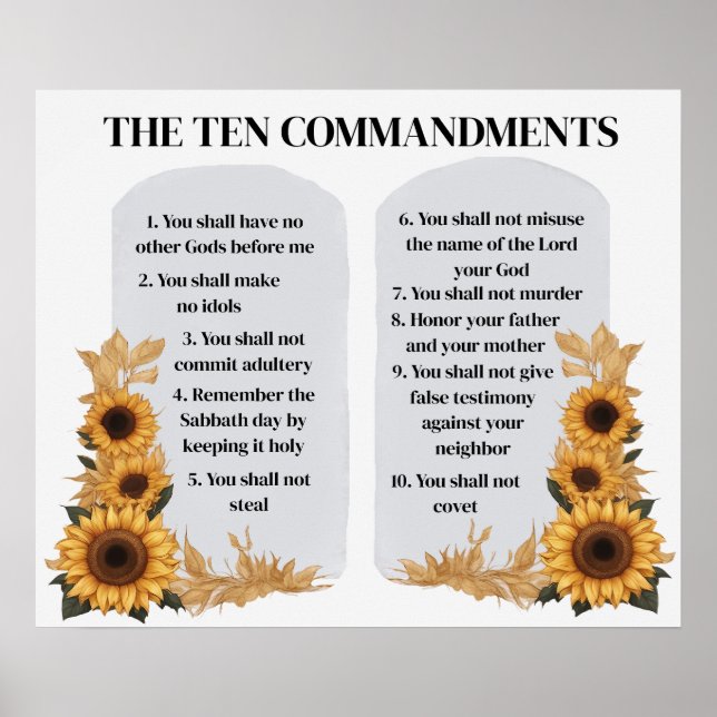 The Ten Commandments Poster (Front)