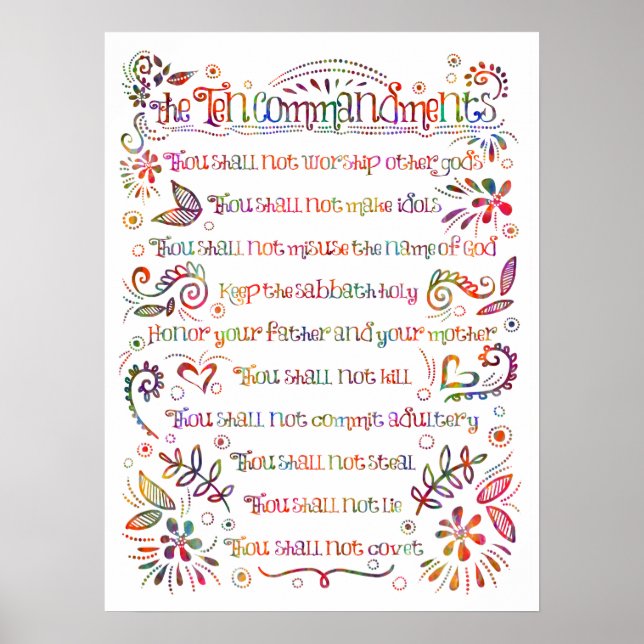 The Ten Commandments Poster (Front)