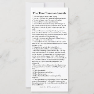 The Ten Commandments Prayer Card