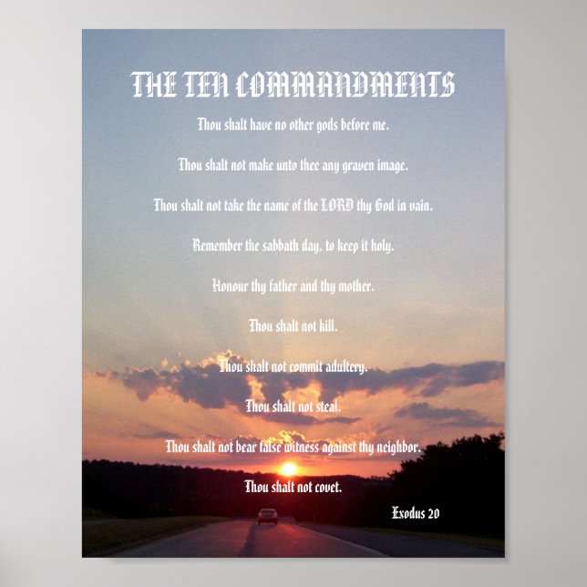 The Ten Commandments - Sunset #3 Poster (Front)