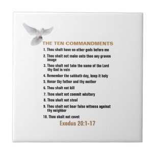 The Ten Commandments Tile
