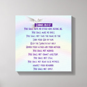 The Ten Commandments -  Wrapped Canvas (Gloss)