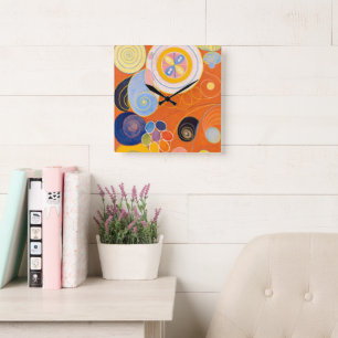  The Ten Largest, Group IV, No.4 by Hilma af Klint Square Wall Clock