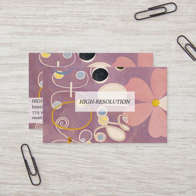 The Ten Largest, Group IV, No.5 by Hilma af Klint Business Card (Front/Back In Situ)