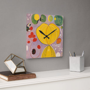 The Ten Largest, Group IV, No.7 by Hilma af Klint Square Wall Clock