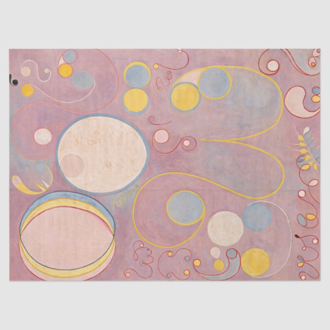 The Ten Largest No 8 Adulthood by Hilma Klint Tissue Paper (Front)