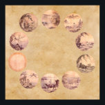 The Ten Oxherding Zen Poster<br><div class="desc">A series of ten images, generally known in English as the Ox-herding (or Bull-herding or Ten Bulls) pictures, by the 15th century Japanese Rinzai Zen monk Shubun. They are said to be copies of originals, now lost, traditionally attributed to Kakuan, a 12th century Chinese Zen Master. Ten Ox Herding Pictures...</div>