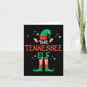 The Tennessee Elf Matching Family Group Christmas  Card