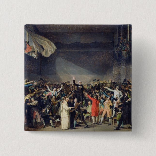 The Tennis Court Oath, 20th June 1789, 1791 15 Cm Square Badge (Front)