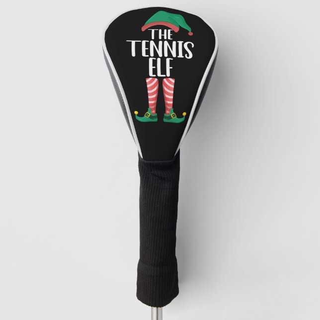 The Tennis Elf Matching Family Group Christmas Golf Head Cover (Front)